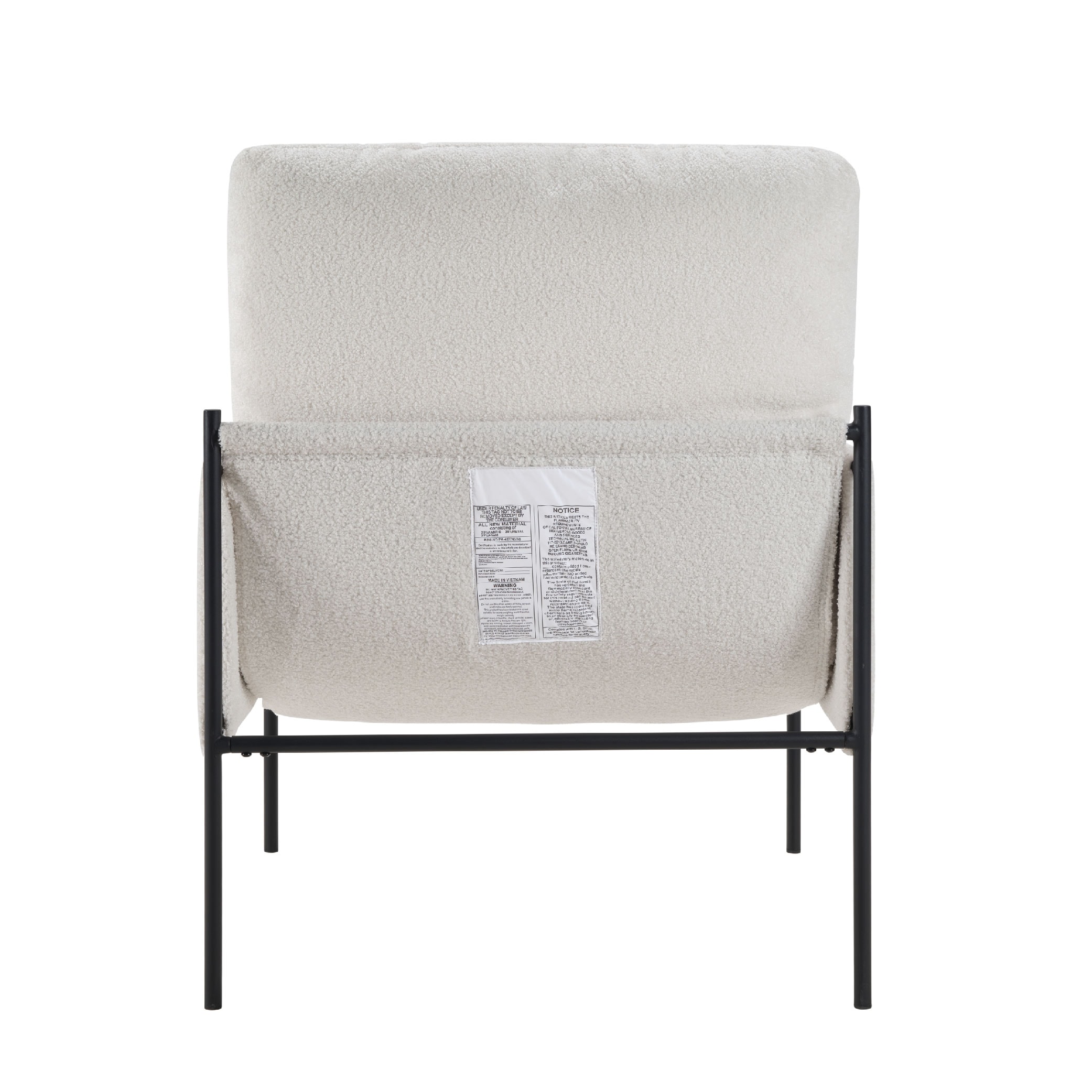Modern Accent Chair, Comfy Chair With Removable Cushion, Vanity Chair With Wood Armrests For Living Room, Bedroom, White_voghion.com